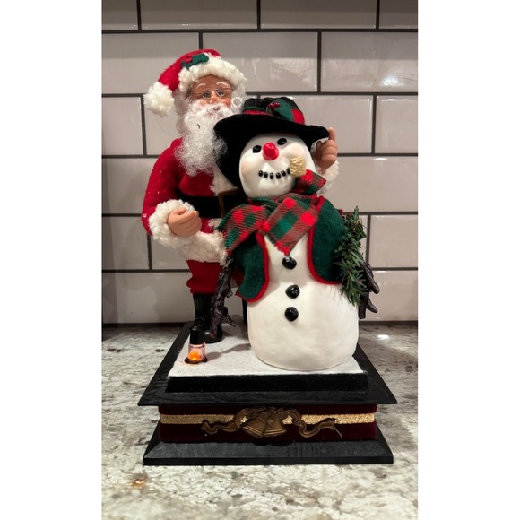 Holiday Creations Other - Holiday Creations Santa Claus with Snowman Christmas Animated Musical Display